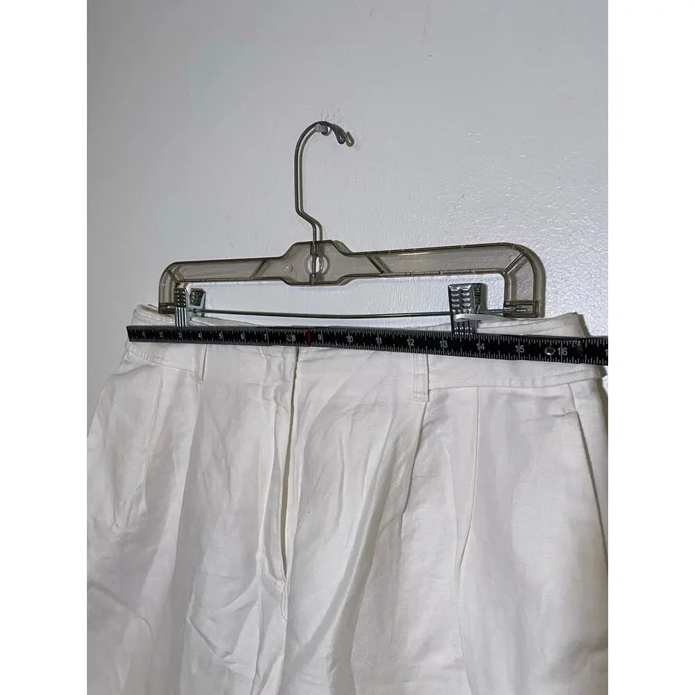 J.Mclaughlin Ebba Linen-Blend White Short SZ 10 - Picture 5 of 8